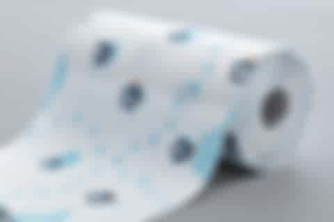 Farbig bedruckte Küchenrolle