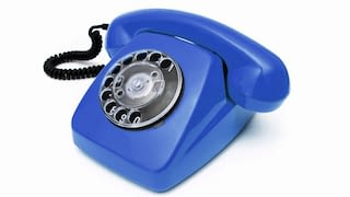 Blaues Telefon Blaues Telefon zum Kontakt