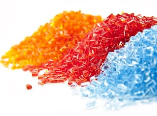 Colorful plastic granules Colorful plastic granules