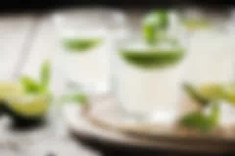 Cocktail with lime and mint Cocktail with lime and mint